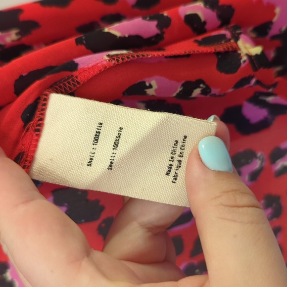 L'AGENCE 100% Silk Leopard Print Button Up Blouse XS - Picture 4 of 5